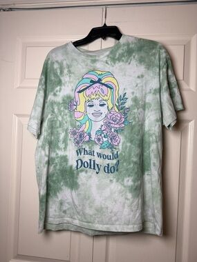 Dolly Parton Tie Dye Green What Would Dolly Do Short Sleeve Tee